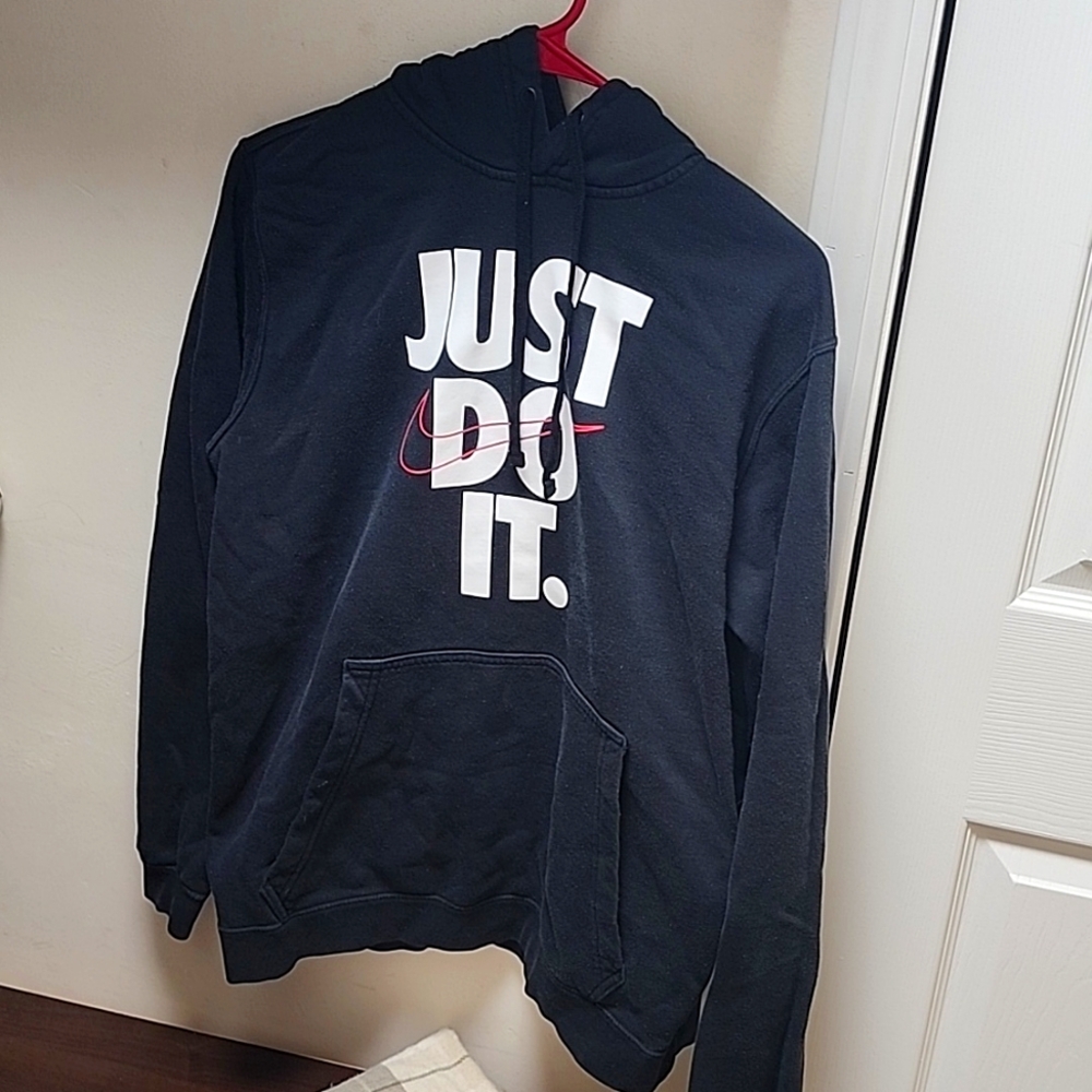 Nike Just Do It Hoodie Black Men's Large